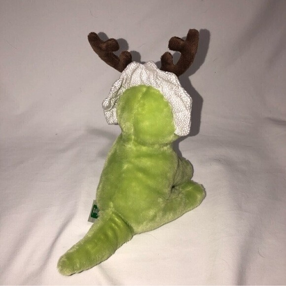 Frankford Baby Christmas Triceratops Green Dinosaur Plushy Holiday - Picture 3 of 5